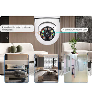 📸 Caméra de Surveillance 360° WiFi – Sécurité Totale à 360°